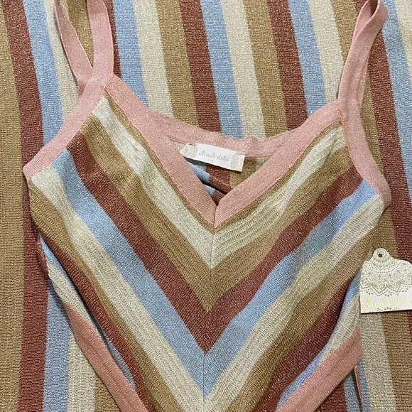 NWT Altar’d State Bodycon Shimmer Maxi Dress with Cutout Large - Picture 7 of 10